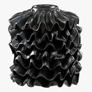 Black Ribbon Vase