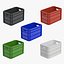 Portable Plastic Crate Bundle 3D