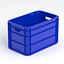 Portable Plastic Crate Bundle 3D
