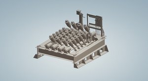 hedge hog depth charge 3D model