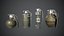 GRANATENPACK M84 M26 M67 M18 GRANATENPACK Low-Poly-3D-Modell