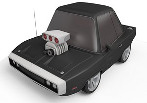 generic muscle cartoon car 3D