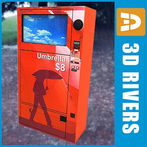 3d model of umbrella vending machine