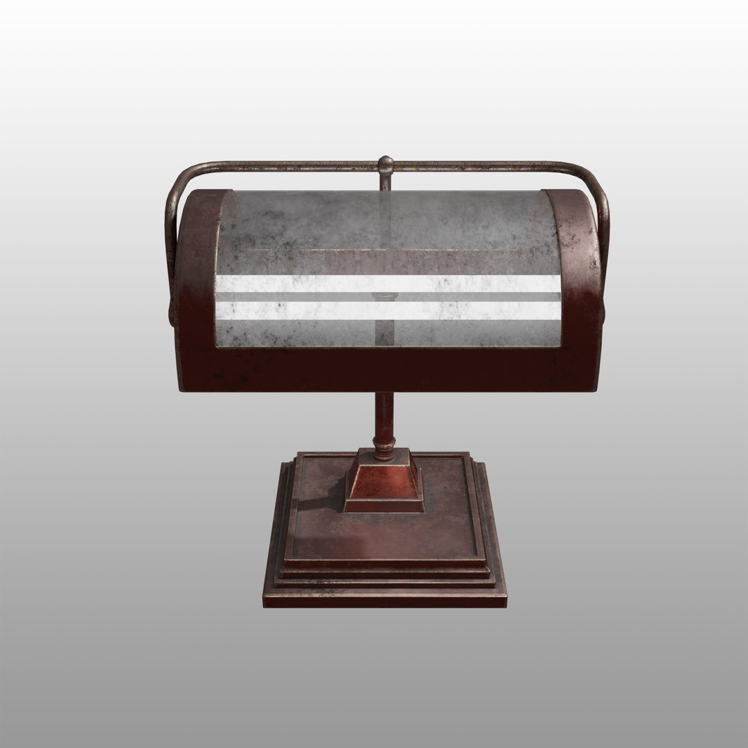 3D Noir Bankers Lamp model https://p.turbosquid.com/ts-thumb/eQ/aJ1fPh/2J/noir_office_lamp_dirty_r002/jpg/1621149817/1920x1080/fit_q87/7d74b2d84bd29b8f5b22b595d9d75ef4d47b3da5/noir_office_lamp_dirty_r002.jpg