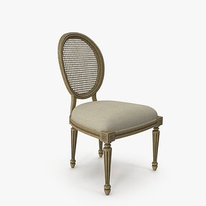3D French Country Dining Chair model