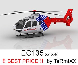 3d model heli ec-135 alfa helicopter