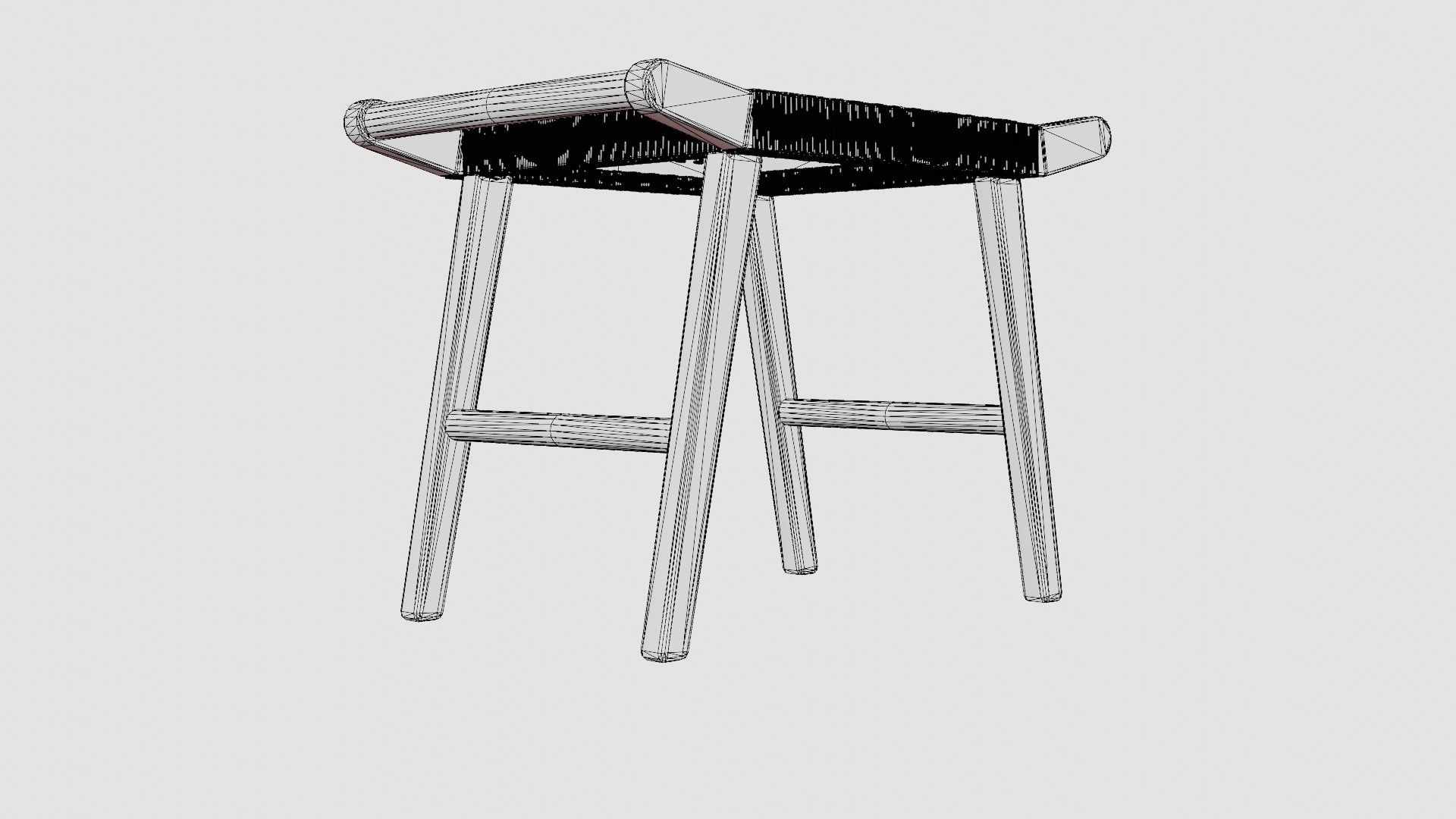 Sturdy Wooden Stool With A Seat 3D Model - TurboSquid 2246682
