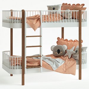 3D model Childrens bed - Nubie Oliver Wood Bed