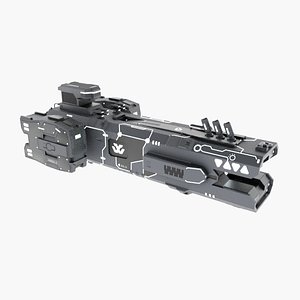 3D Sci-fi Spaceship Delta 3 model