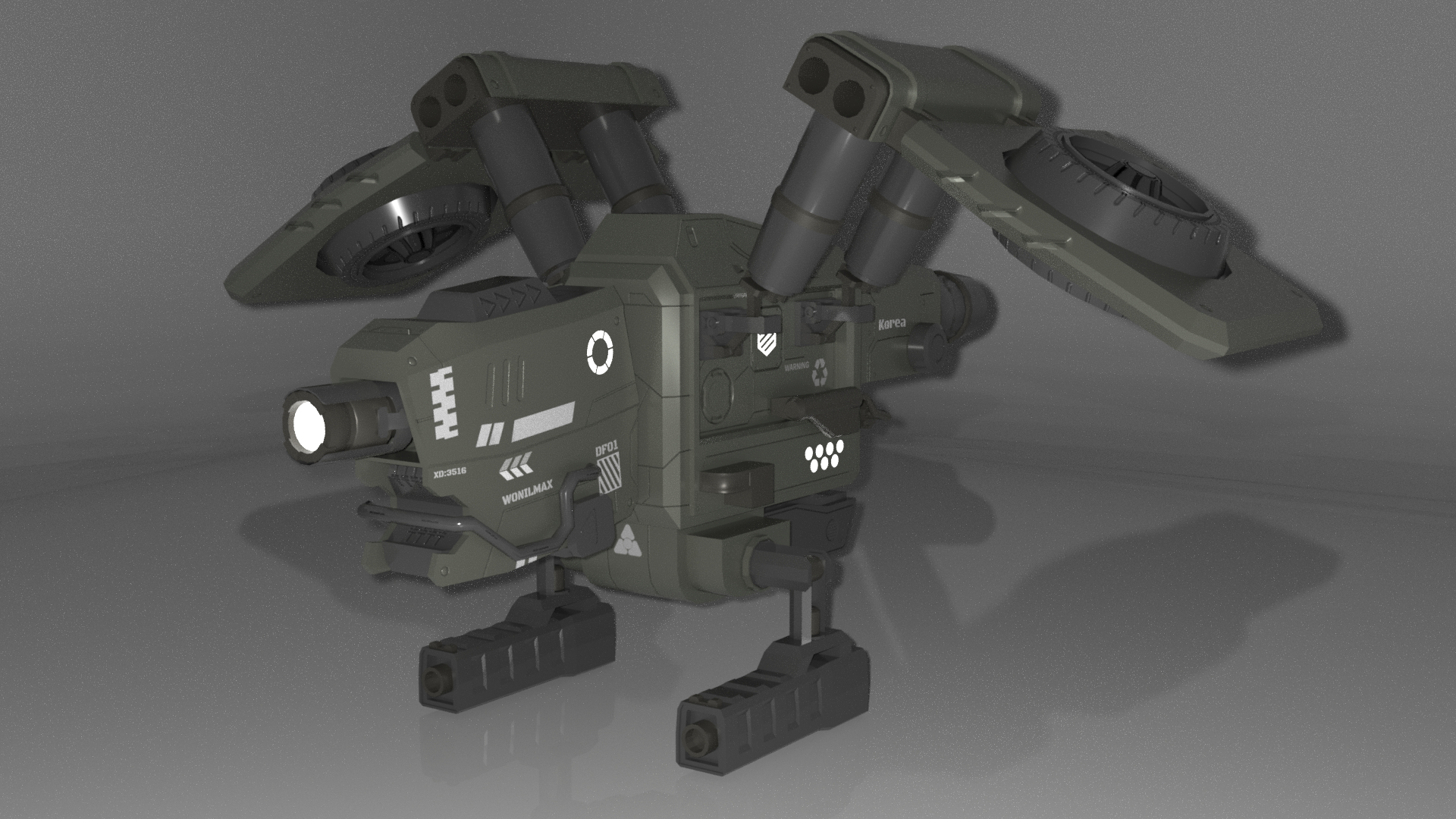 3D Sci-fi Drone Dragonfly DF01 - TurboSquid 1981698