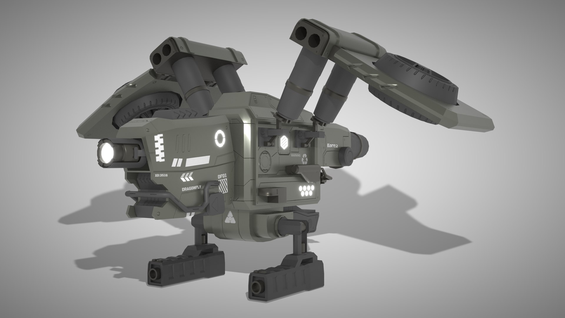 3D Sci-fi Drone Dragonfly DF01 - TurboSquid 1981698