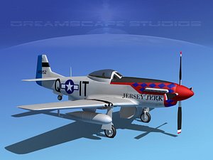 3d model of p-51d cockpit propeller