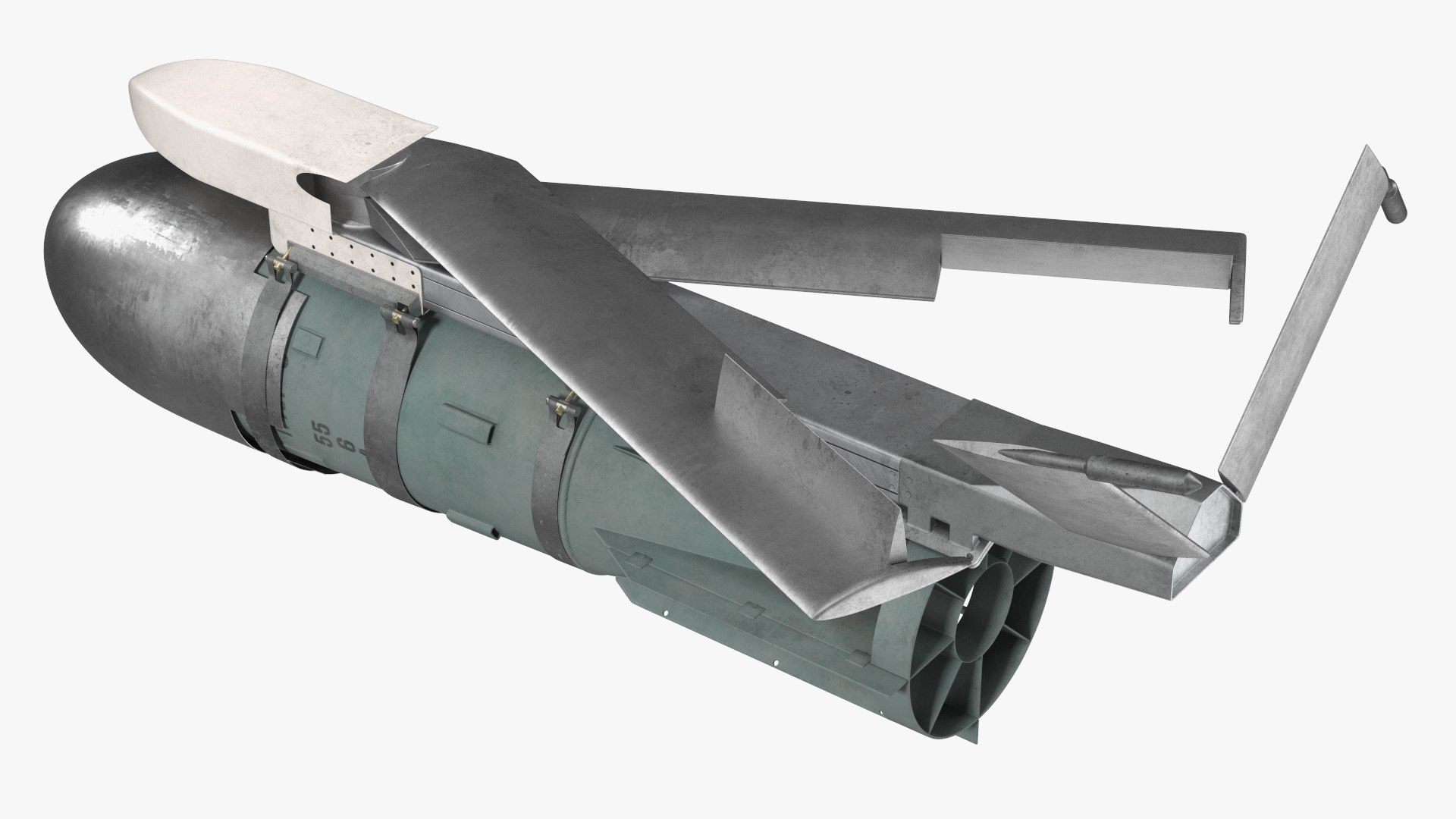 Russian FAB 3000 Air Bomb with UMPK model https://p.turbosquid.com/ts-thumb/eR/0xl35I/EL/russianfab3000airbombwithumpkvray3dmodel010/jpg/1714104942/1920x1080/fit_q87/d2354fe96e7529955e6e6160485c6ea982ac0084/russianfab3000airbombwithumpkvray3dmodel010.jpg