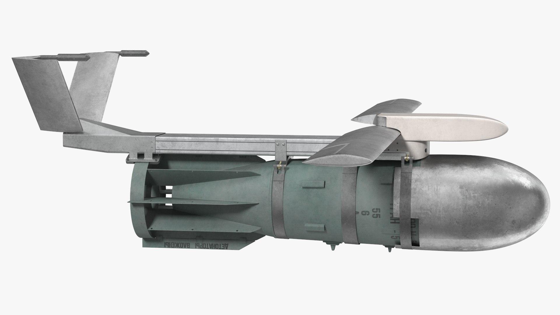 Russian FAB 3000 Air Bomb with UMPK model https://p.turbosquid.com/ts-thumb/eR/0xl35I/KU/russianfab3000airbombwithumpkvray3dmodel013/jpg/1714104951/1920x1080/fit_q87/7bdcdcaaf3d0b33b8436c024750fe61d6b102061/russianfab3000airbombwithumpkvray3dmodel013.jpg