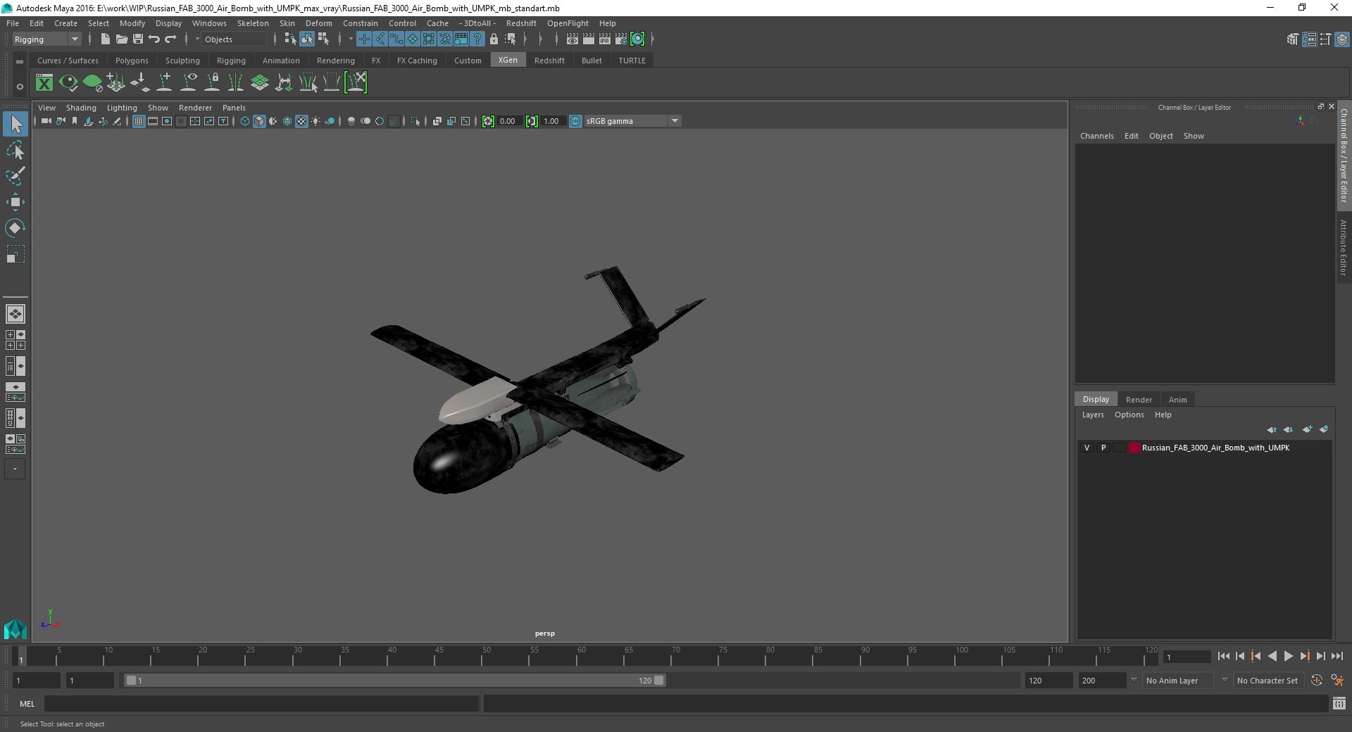 Russian FAB 3000 Air Bomb with UMPK model https://p.turbosquid.com/ts-thumb/eR/0xl35I/ks/russianfab3000airbombwithumpkvray3dmodel044/jpg/1714105043/1920x1080/fit_q87/7c835b7bfbd351b0a4bac635455dab897c01b9b3/russianfab3000airbombwithumpkvray3dmodel044.jpg