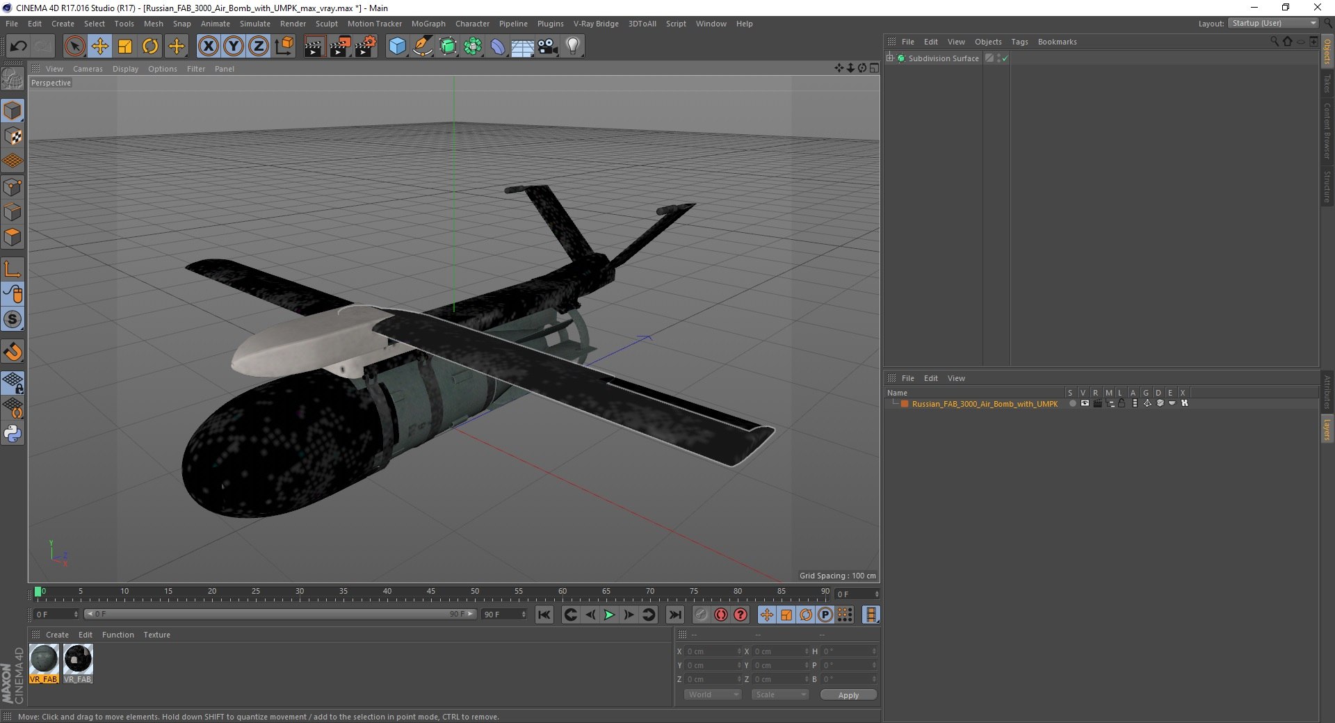 Russian FAB 3000 Air Bomb with UMPK model https://p.turbosquid.com/ts-thumb/eR/0xl35I/v2/russianfab3000airbombwithumpkvray3dmodel043/jpg/1714105039/1920x1080/fit_q87/eabc5765ca6519c4a4387320acb92322789f6ae4/russianfab3000airbombwithumpkvray3dmodel043.jpg