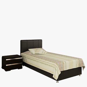 Single Bed and Nightstand
