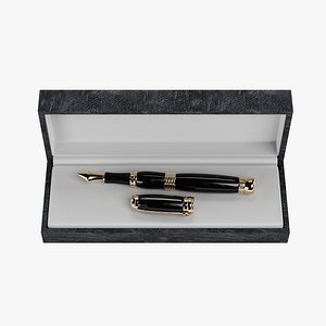 Luxury Pen in Box 01 3D model