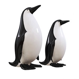 glass penguins statuette 3D model