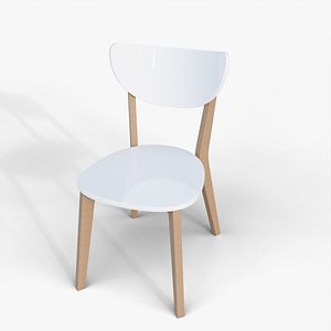 Modern Wooden Dining Chair 3D model