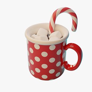 Mug Hot Chocolate Stylized 3D