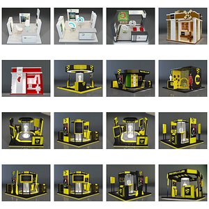 3D model Booth Exhibition Stand X7
