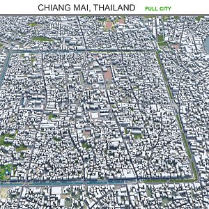 3D city area building model