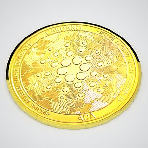 3D Cardano Gold Coin