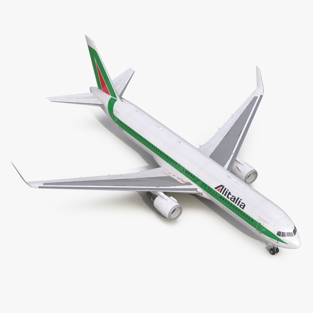 Boeing 767-300ER Alitalia 3D Model 3D model preview