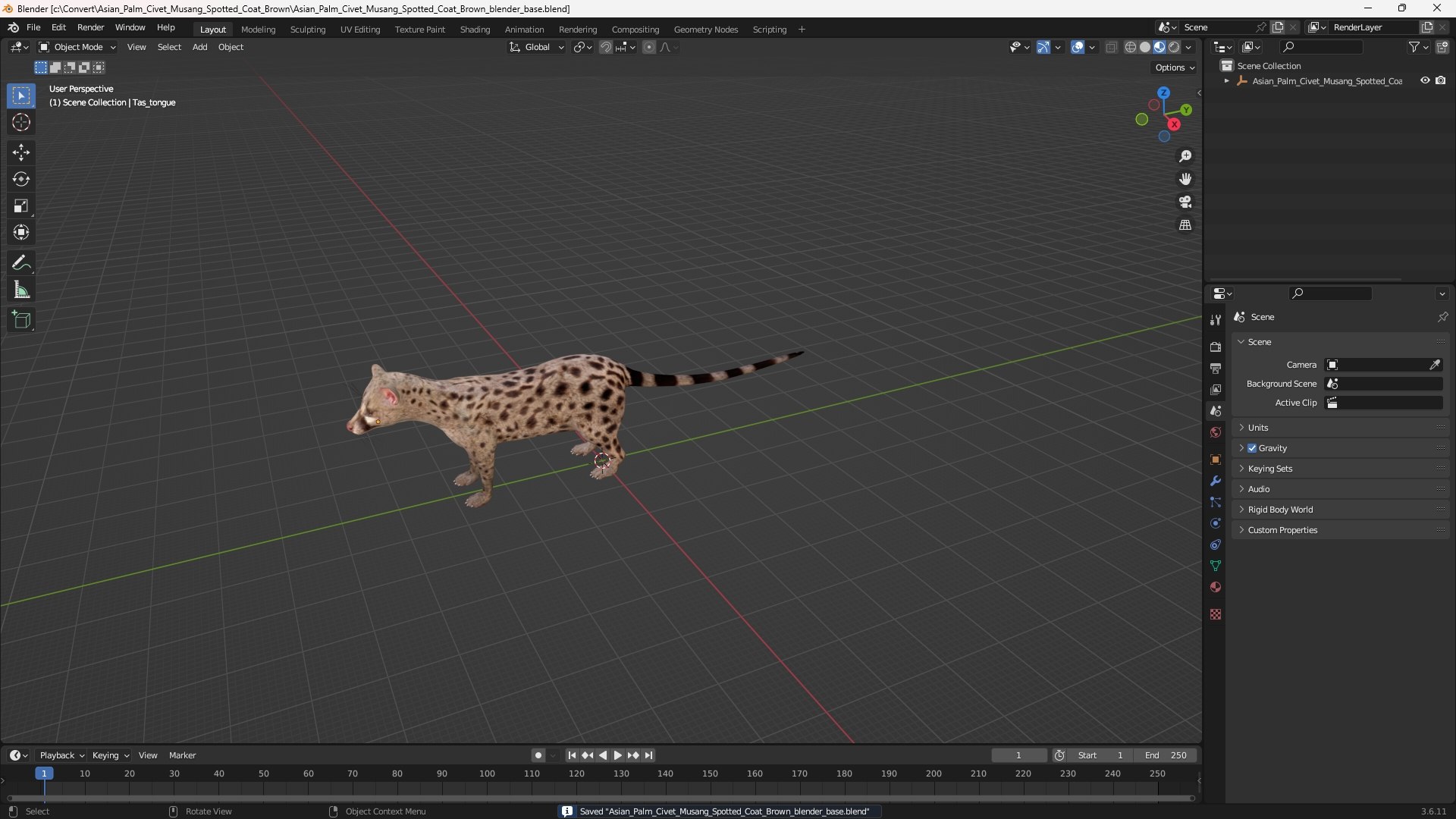 3D Asian Palm Civet Musang Spotted Coat Brown model https://p.turbosquid.com/ts-thumb/eR/Pd7450/IH/asian_palm_civet_musang_spotted_coat_brown_1001/jpg/1758860086/1920x1080/fit_q87/cc732fa4ee03ede06de9a8581b5cc63b72758df0/asian_palm_civet_musang_spotted_coat_brown_1001.jpg