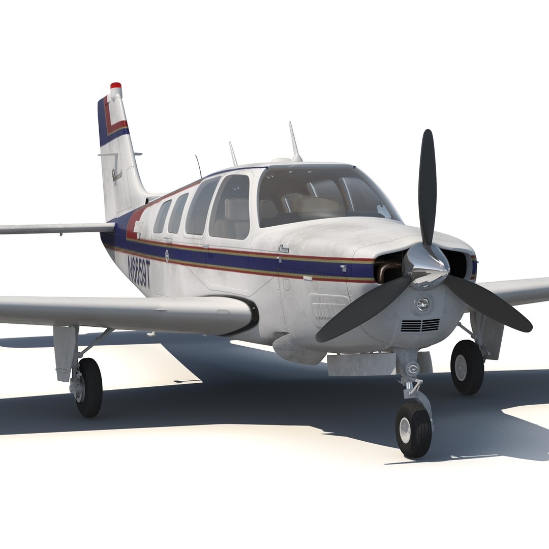 Beechcraft Bonanza Rigged 3D model preview