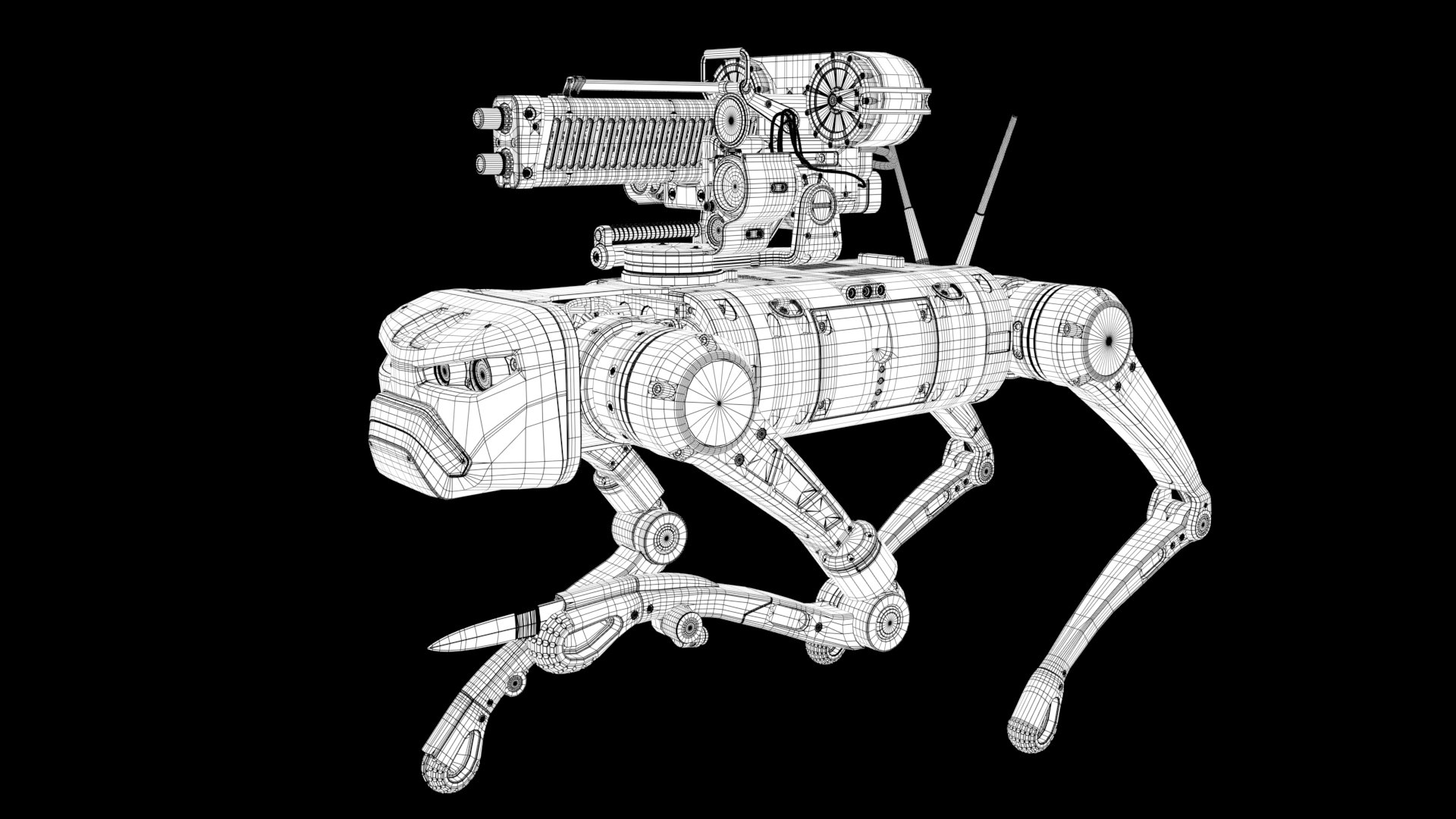 Military Robot Dog with a gun model https://p.turbosquid.com/ts-thumb/eR/Q8WcmF/6p/wf1/jpg/1755633838/1920x1080/fit_q87/fe92c391fadea7f1319108b244dfeb4555706c82/wf1.jpg