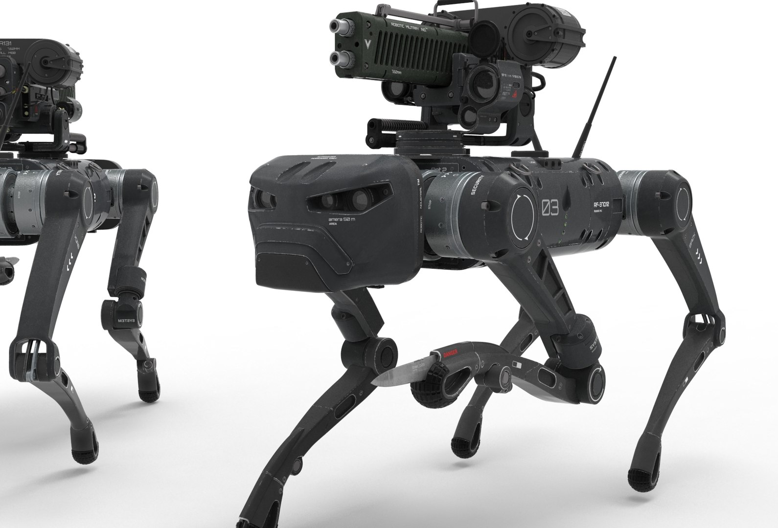Military Robot Dog with a gun model https://p.turbosquid.com/ts-thumb/eR/Q8WcmF/8y/gun_dog.43/jpg/1755633831/1920x1080/fit_q87/1be3535f2ed58dce1ff43dc644d194b5f7de09ec/gun_dog.43.jpg