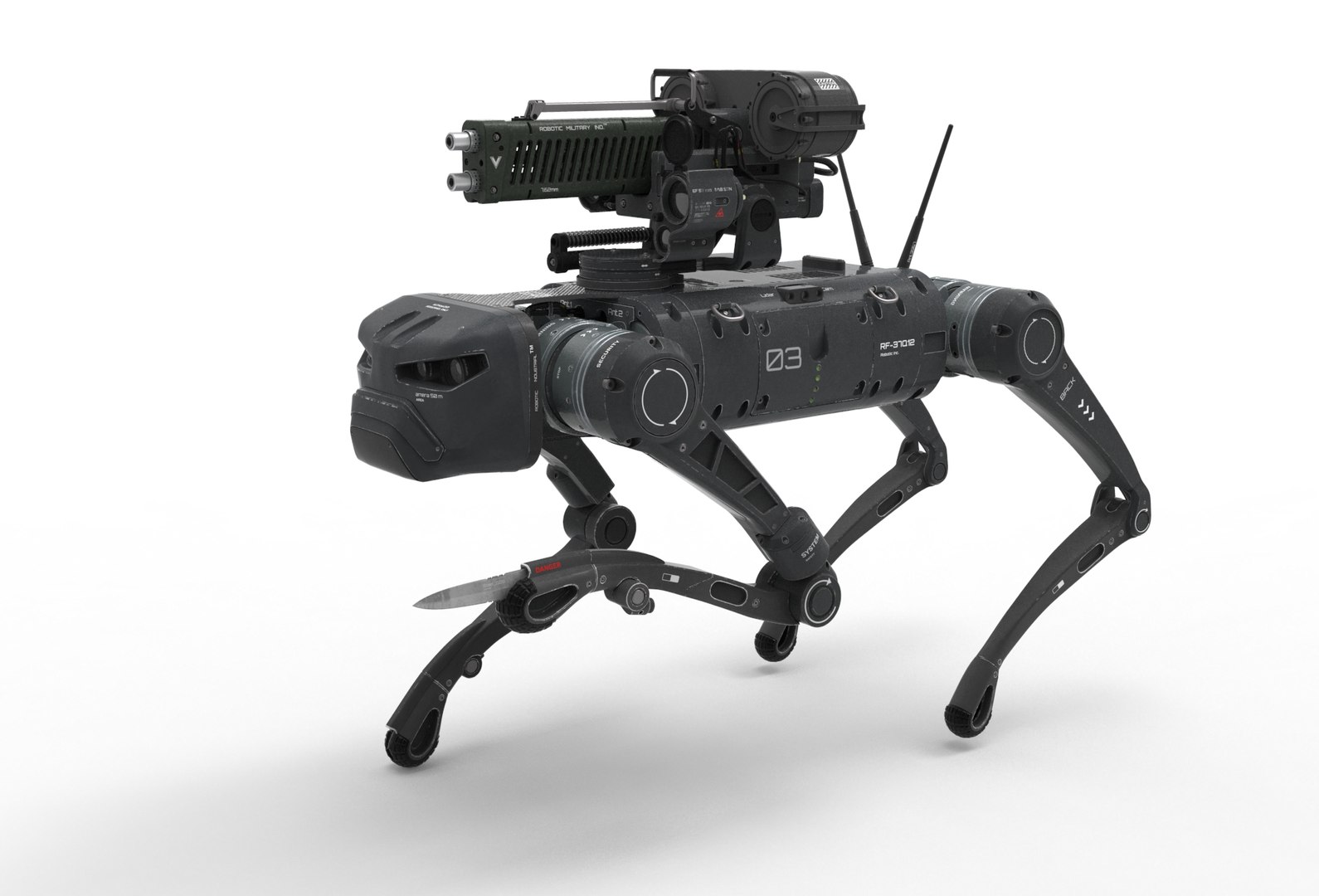 Military Robot Dog with a gun model https://p.turbosquid.com/ts-thumb/eR/Q8WcmF/yG/gun_dog.49/jpg/1755633833/1920x1080/fit_q87/acabd9be3e31fb9766d187cfee3a4ba8779f6ad4/gun_dog.49.jpg