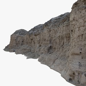 3D model Riverbed Canyon Cliff Scan 06