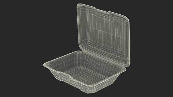 modelo 3d Disposable Food Tray Rigged for Modo - TurboSquid 1956091
