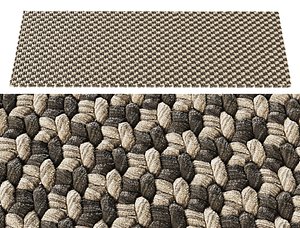 Rope Wicker Rectangle Carpet V2 3D model