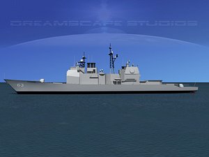 ticonderoga class cruiser 3d max