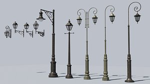3D streetlamp lightpost model