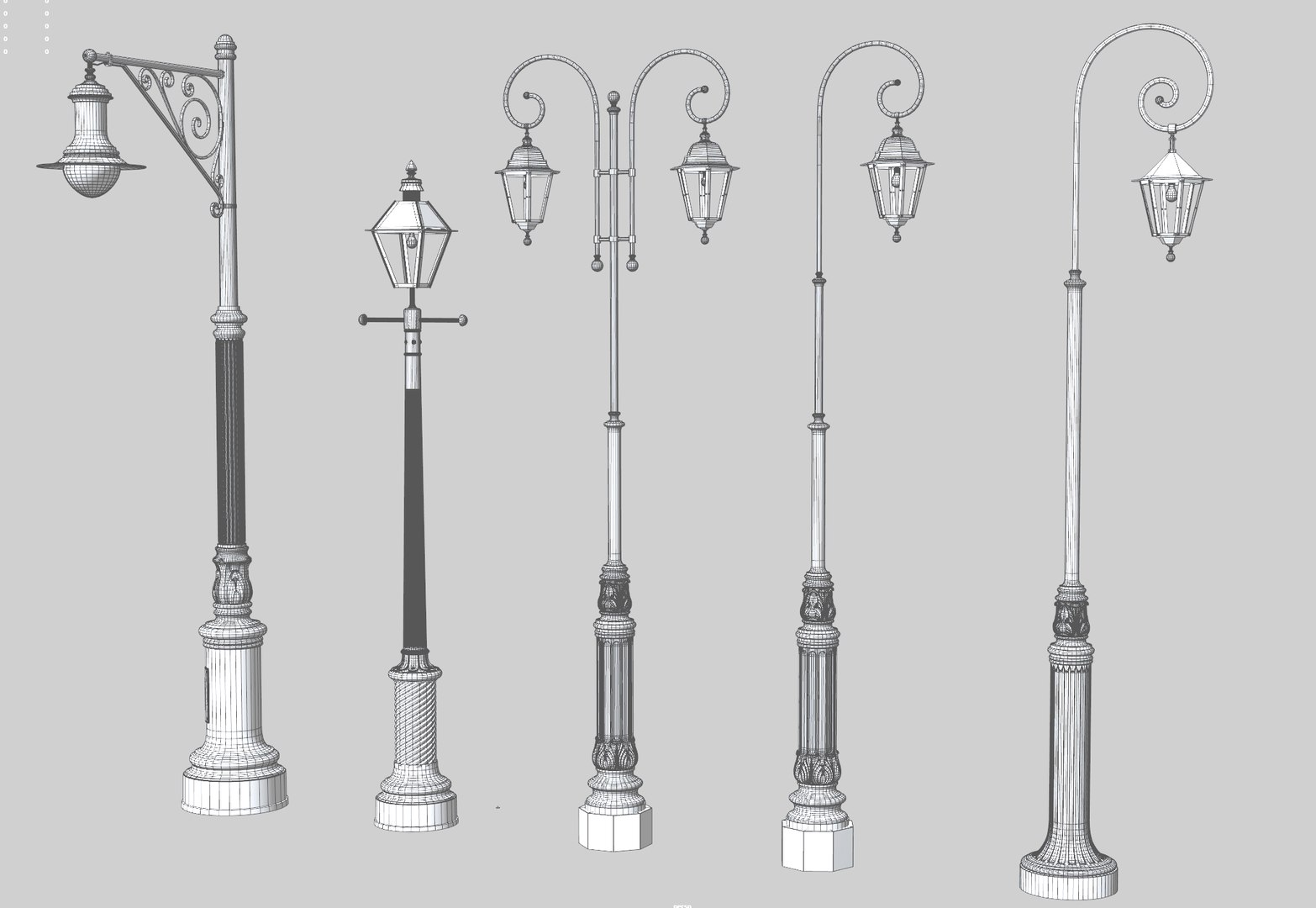 3D Streetlamp Lightpost Model - TurboSquid 1668238