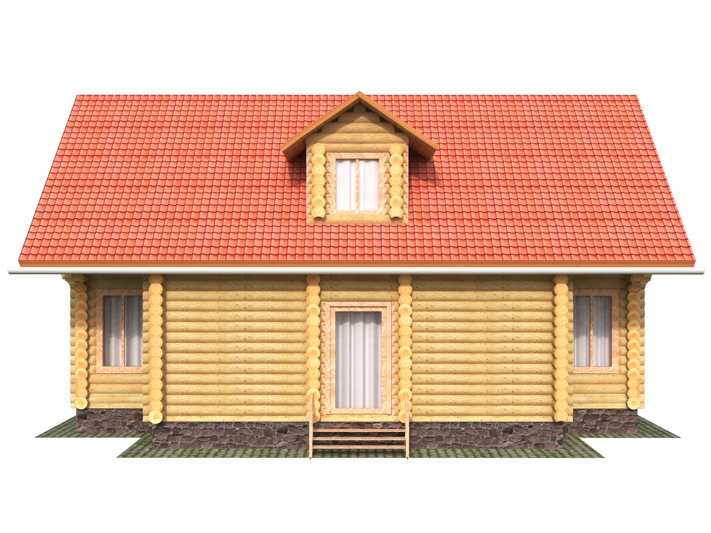 3D wonderful log house model - TurboSquid 1708783
