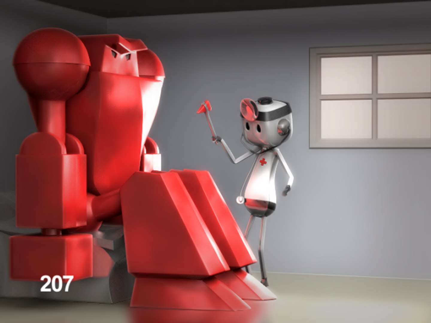 3d lwo animation robot doctor rig