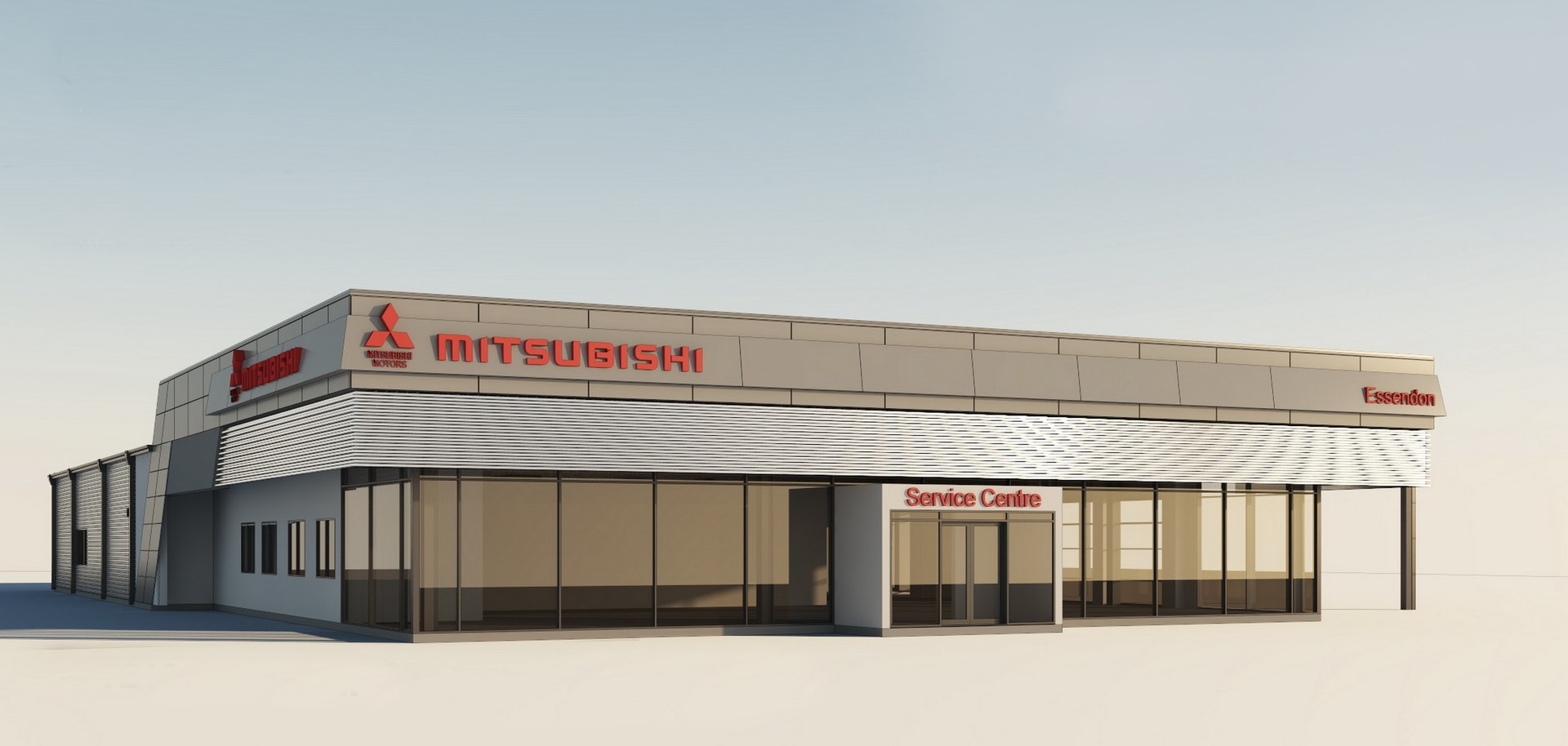 3D Mitsubishi Service Building- Without Textures - TurboSquid 2096512
