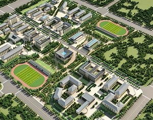 3D University Campus Exterior