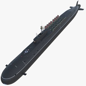 3d model k-551 vladimir monomakh submarine