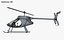 3D Generic Light Helicopter M 1