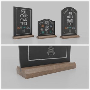Elegant Beveled Stand Chalkboard Set
