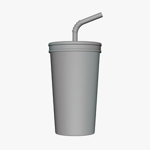 3D Basic Soda Cup - Geometry Only No Textures No Materials