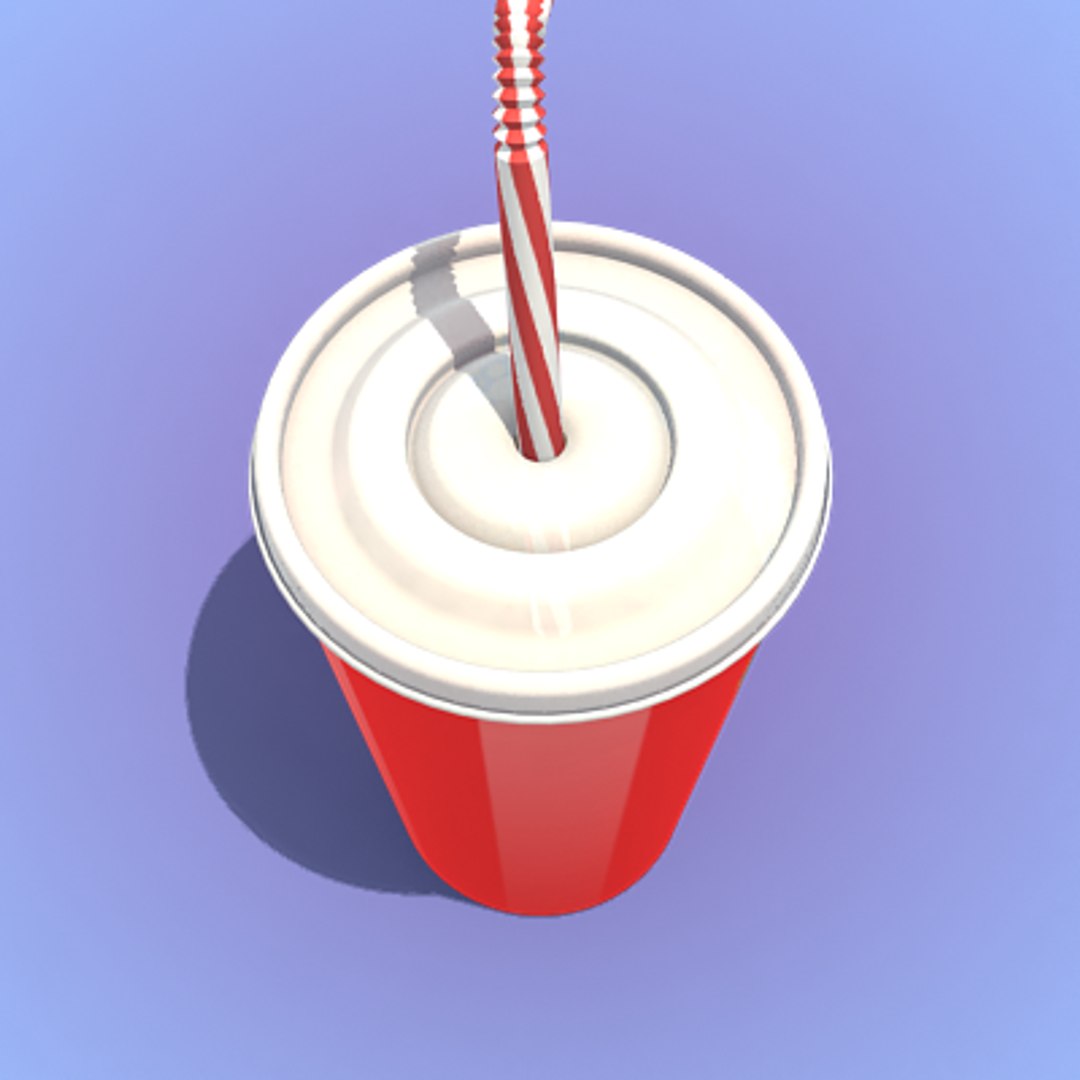 Paper Cup Straw 3ds