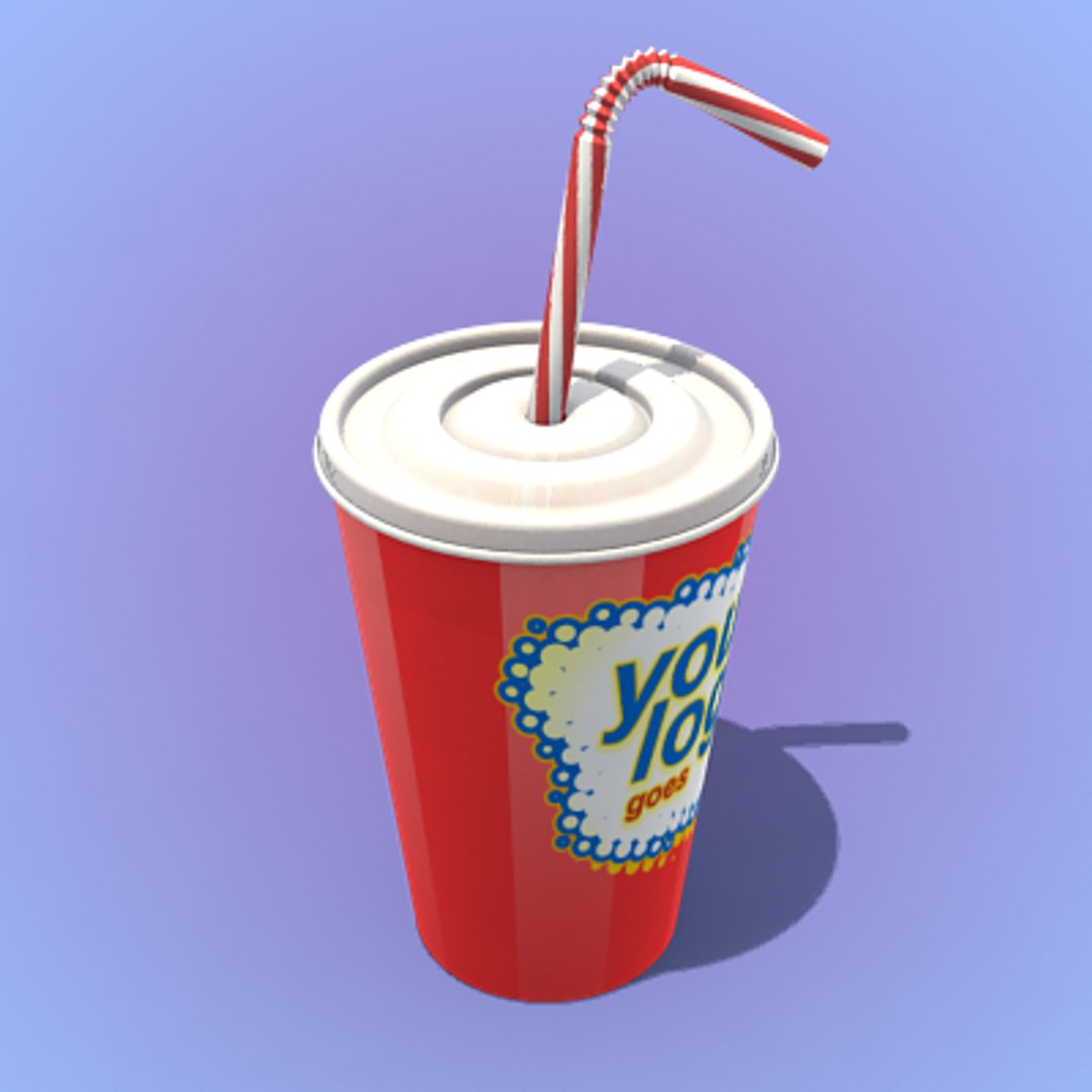 Paper Cup Straw 3ds